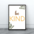 Placa Decorativa Decoração Quarto Bebê Amarelo Be Kind MDF - comprar online