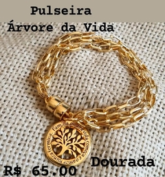 Pulseira Árvore da Vida Dourada