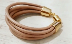 Pulseira Couro Nude