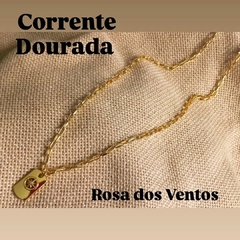 Corrente Rosa dos Ventos Dourada