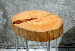 Mesa lateral de rodaja de madera - Nanous Workshop