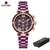 R24 - RELÓGIO FEMININO CHRONOGRAPH WOMEN WATCH LUXO LADIES CALENDÁRIO À PROVA D'ÁG na internet