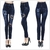 CALÇA JEANS FEMININA SKINNY LEGGINGS CINTURA ALTA IMPRESSÃO - loja online