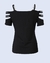 Imagem do VB08 - BLUSA FEMININA CASUAL DECORAÇÃO COM STRASS ZÍPER