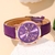 R42 - RELÓGIO FEMININO CASUAL PULSEIRA COURO ROXO - ESSENZA D'LUXXE Moda & Acessórios 