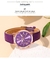 R42 - RELÓGIO FEMININO CASUAL PULSEIRA COURO ROXO