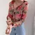 VC01 - CAMISA ESTAMPA FLORAL MANGA LONGA TOP DE CARDIGAN ELEGANTE - comprar online