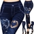 CALÇA JEANS FEMININA SKINNY LEGGINGS CINTURA ALTA IMPRESSÃO