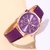 R42 - RELÓGIO FEMININO CASUAL PULSEIRA COURO ROXO - comprar online