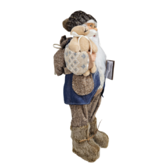 Boneco Papai Noel em Pé 45cm (azul e bege) - comprar online