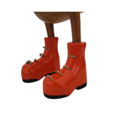 Pato de Madeira Botas Laranjas P - comprar online