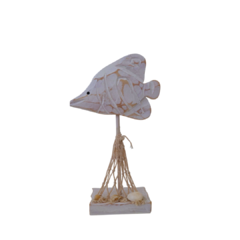 Peixe Pedestal Branco P