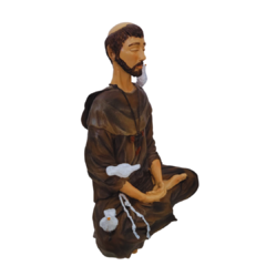 São Francisco Meditando 14x18x8cm - comprar online