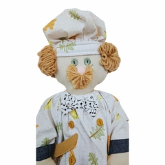 Boneco Puxa-saco Patchwork Cozinheiro - comprar online