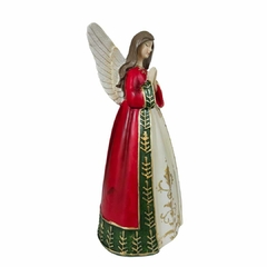 Anjo Natal Resina Vermelho 30x12cm - comprar online