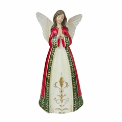 Anjo Natal Resina Vermelho 30x12cm