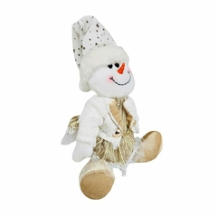 Boneco de Neve Natal Sentado Fêmea 26cm - comprar online