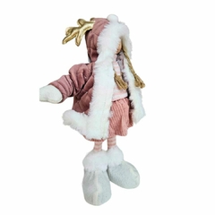 Boneco Natal Menina em Pé 34cm - comprar online