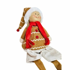 Boneco Natal Menino Sentado 37cm - comprar online