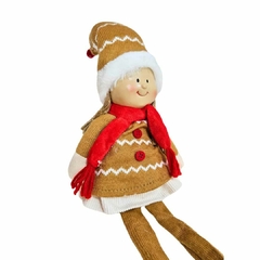 Boneco Natal Menina Sentada 37cm na internet