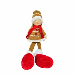 Boneco Natal Menina Sentada 37cm