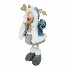 Boneco Natal Menina em Pé 34cm - comprar online