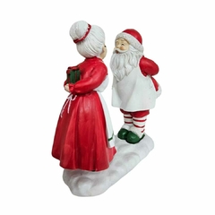 Enfeite Papai e Mamãe Noel Natal Resina 20,2x9,5cm - comprar online