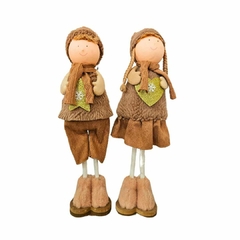 Boneco Natal Menina em Pé 42cm - comprar online