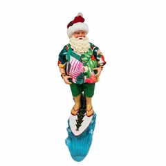 Boneco Natal Papai Noel Surfista 40cm