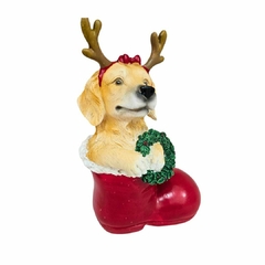 Resina Natal Cachorro Amarelo - comprar online