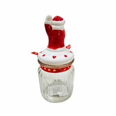 Pote Vidro Natal Papai Noel 300ml na internet