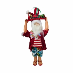 Boneco Papai Noel Natal Em Pé Praia 45cm