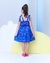 Vestido Infantil Meninas Bailalinda Azul Estampado Gatinhos na internet