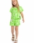 Conjunto Infantil Feminino Blusa e Short em Meia Malha Gloss - comprar online