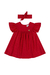 Imagem do Vestido Infantil Menina Natal Ano Novo Vermelho Branco