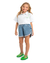 Short Infantil Feminino Jeans Barra Desfiada Gloss - loja online