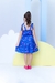 Imagem do Vestido Infantil Meninas Bailalinda Azul Estampado Gatinhos