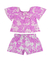 Conjunto Infantil Floral Blusa e Short em Meia Malha - loja online