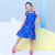 Vestido Infantil Meninas Bailalinda Azul Estampado Gatinhos - comprar online