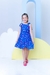 Vestido Infantil Meninas Bailalinda Azul Estampado Gatinhos - comprar online