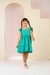 Vestido Infaltil Menina Kids Bailalinda Verão Verde Liso na internet