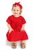 Vestido Infantil Menina Natal Ano Novo Vermelho Branco - comprar online