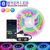 Fita de LED RGB USB WS2812B 5050, App Bluetooth, Luzes de Efeito Perseguidor, Fita na internet