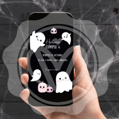 Invitación virtual Halloween Rosa - comprar online