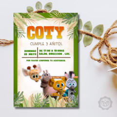 Invitacion virtual Baby Madagascar