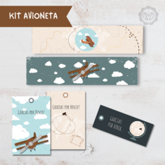 Kit imprimible avioneta - DaniDesing