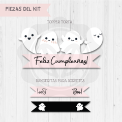 Kit imprimible Halloween Rosa - comprar online