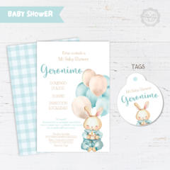 Kit Imprimible de Baby Shower de Conejito Bebé - comprar online