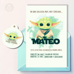 Invitación Virtual de Baby Yoda