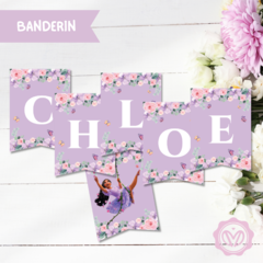 Banderin Con nombre Isabella encanto